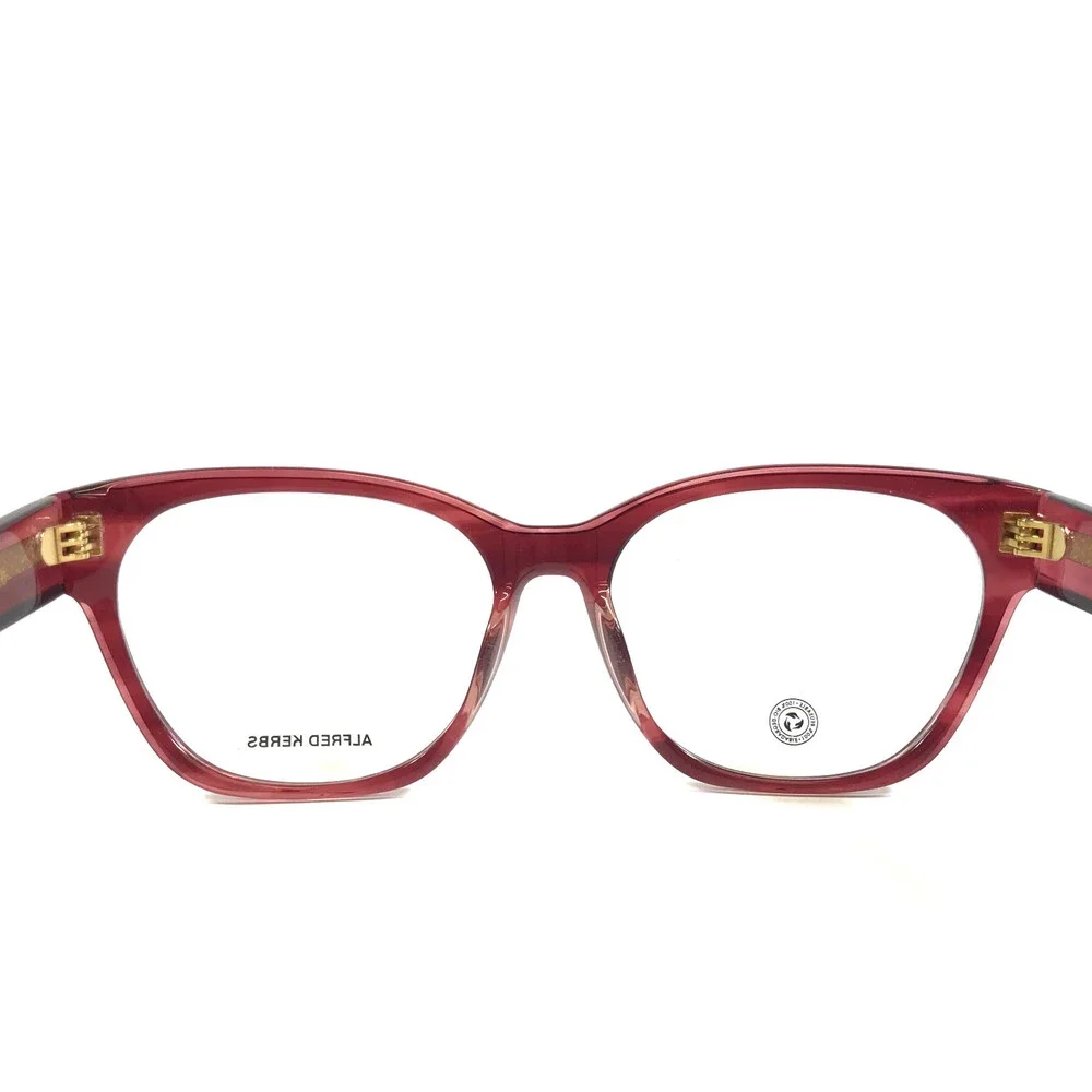 Alfred Kerbs Eyeglasses Frames MIO PU Purple Horn Cat Eye Full Rim 54-16-135